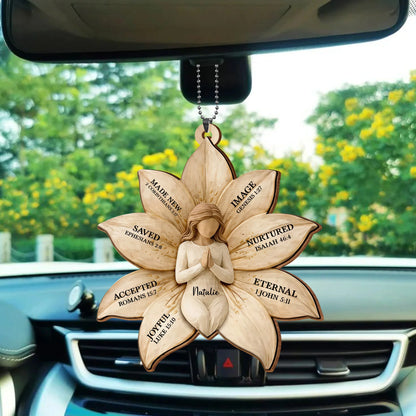 Made New, Saved, Joyful Angel Wood Ornament