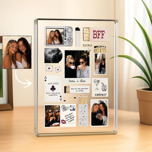 Custom Best Friend Photo Acrylic Plaque personalization view for Best Friends