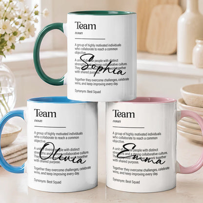 Best Squad Definition Personalized Mug - Office Promotion Gift for Coworkers