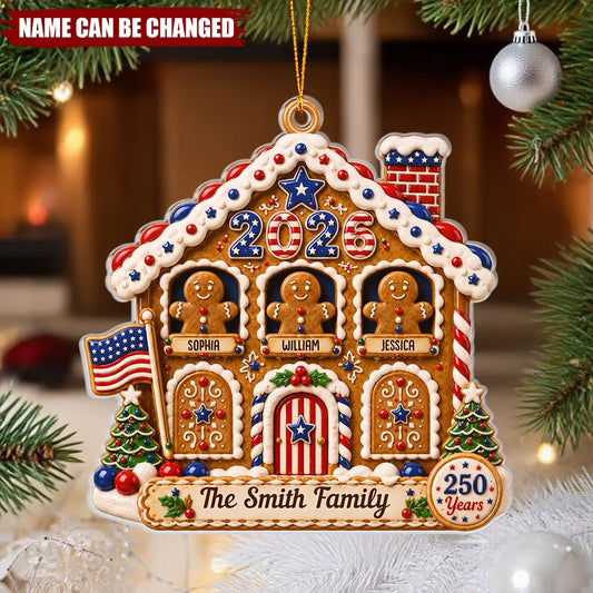 Sweet Memories Built Together - Personalized Family Acrylic Ornament