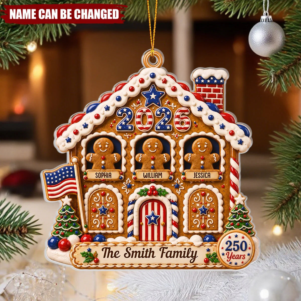 Sweet Memories Built Together - Personalized Family Acrylic Ornament