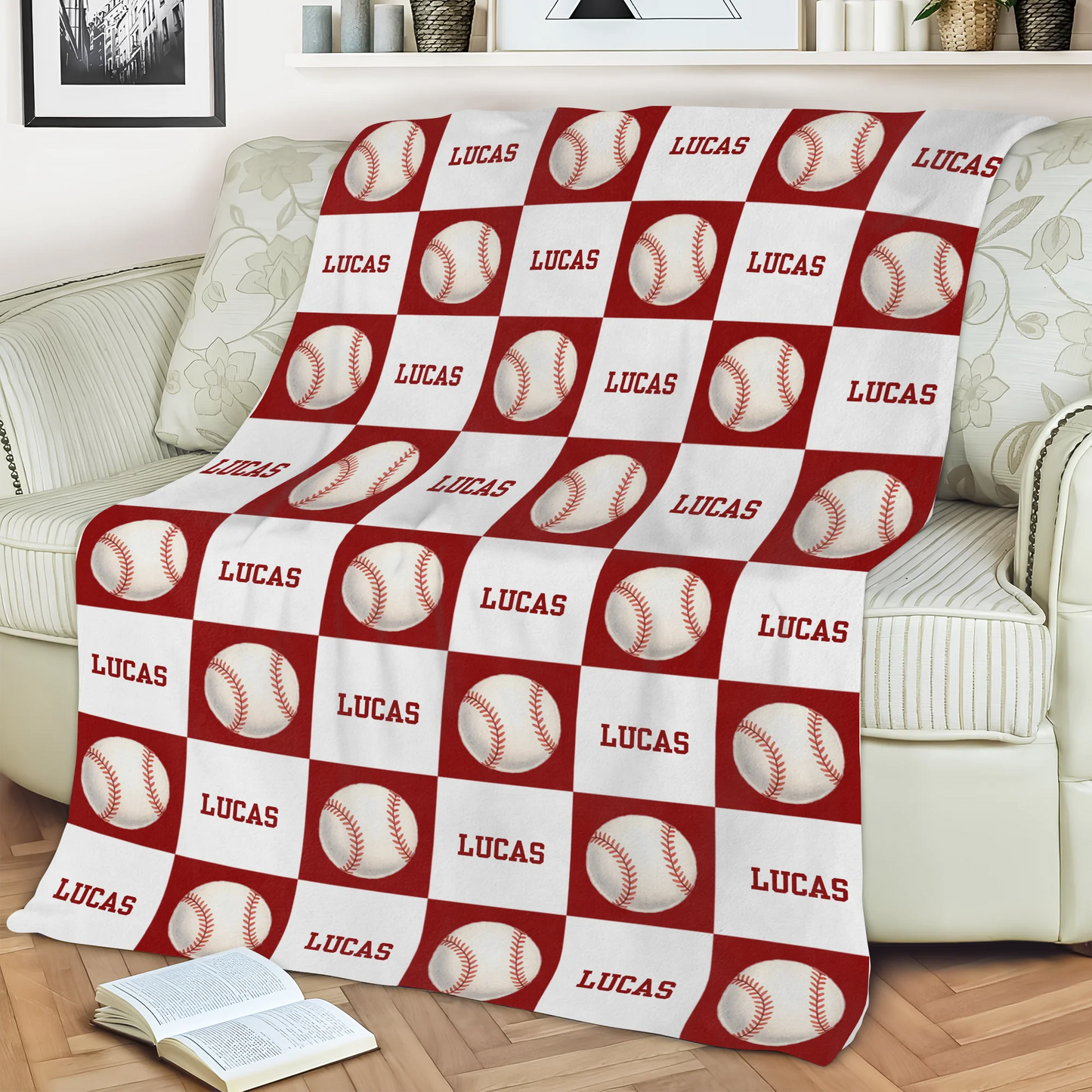 Custom Name Sports Blanket - Personalized Gift for Sports Lovers