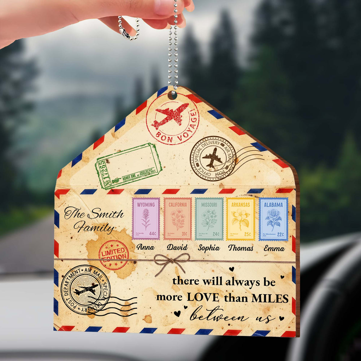 More Love Than Miles, Family Travel Ornament