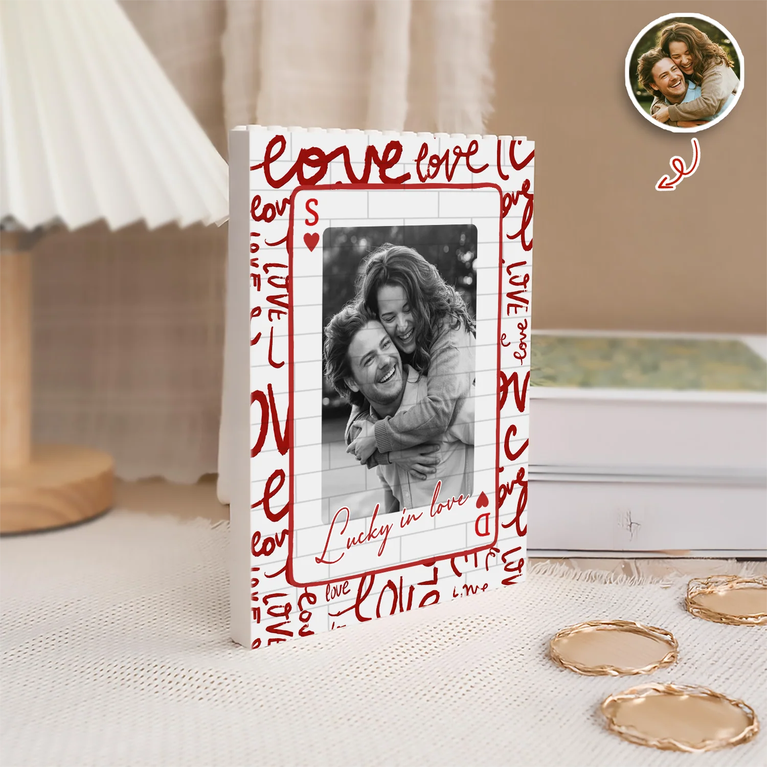 Toy / Plaything material and size view - Custom Photo Building Blocks