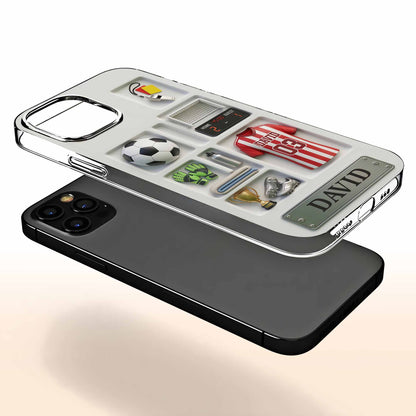 Score Your Goals Personalized Soccer Clear Phone Case - Custom Gift for Sports Fans & Players