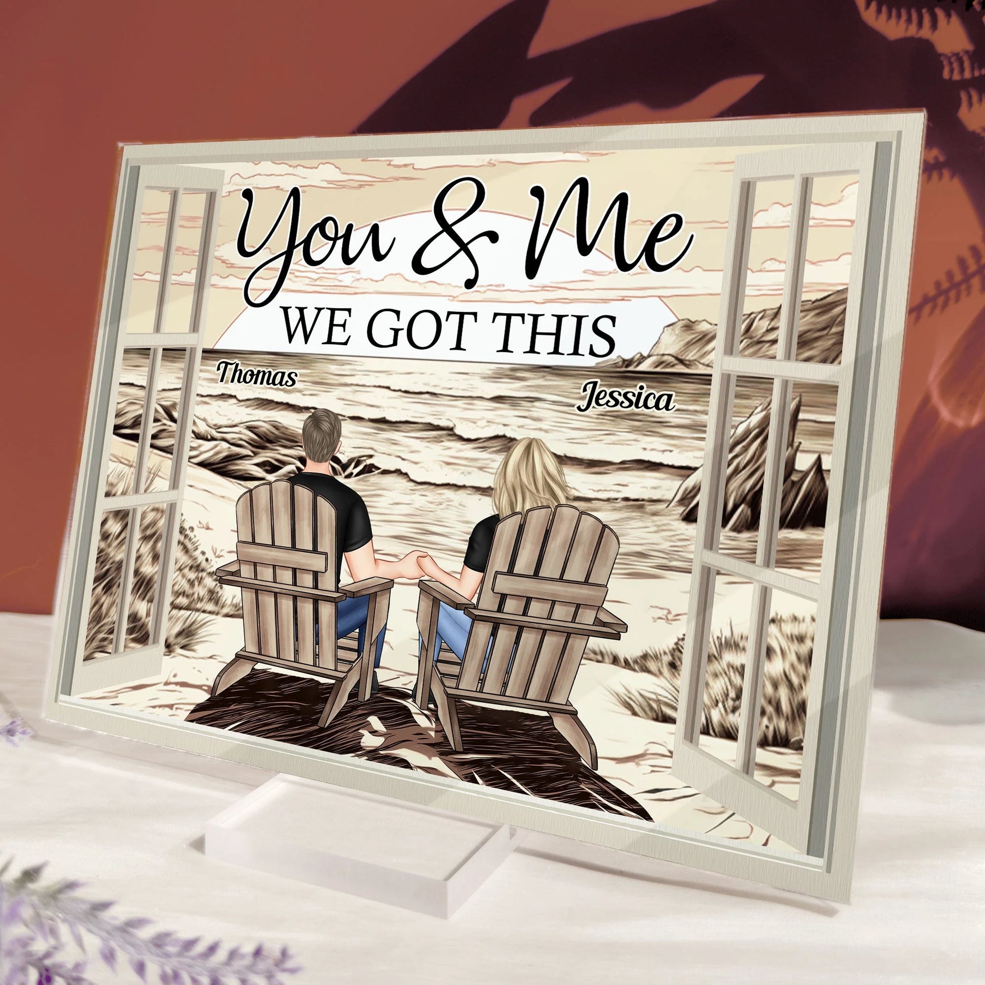 Personalized Anniversary Acrylic Plaque for Couples with personalized design details for meaningful gifting