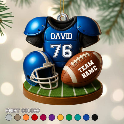 Customizable Football Team Ornament Perfect for Sports Enthusiasts
