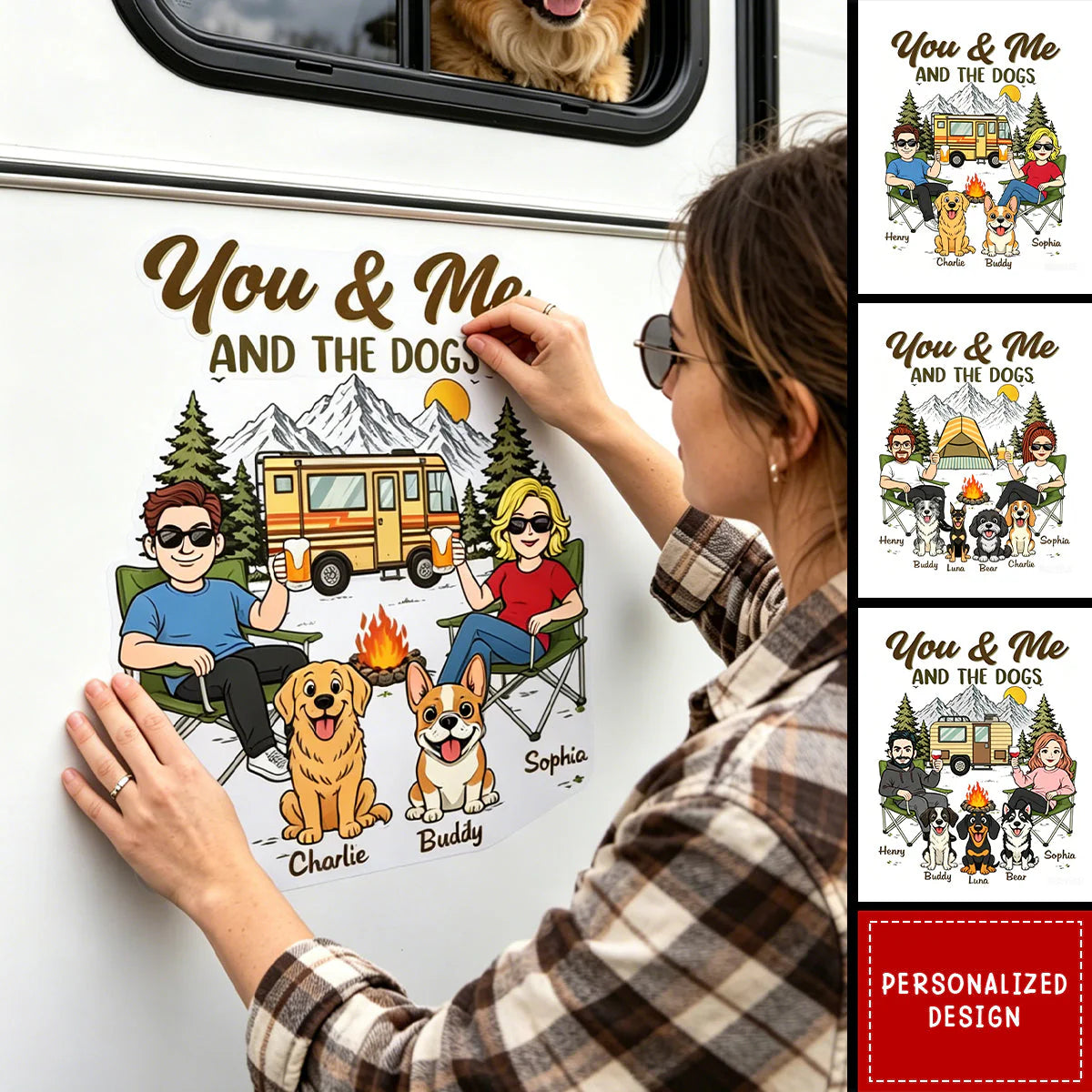 Personalized Rv Decal personalization view for Couples