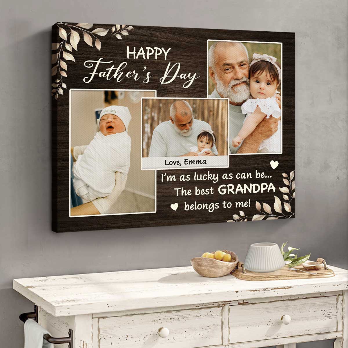 Canvas / Poster gift-ready design for Grandpa