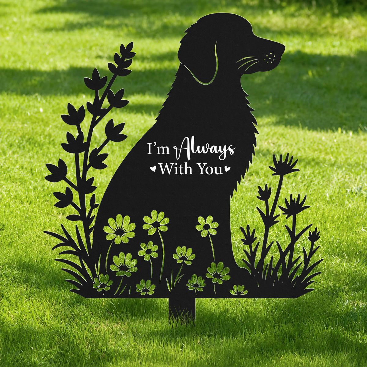 “Forever In My Heart” Personalized Pet Memorial Metal Garden Stake - Custom Gift for Pet Lovers
