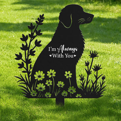 “Forever In My Heart” Personalized Pet Memorial Metal Garden Stake - Custom Gift for Pet Lovers