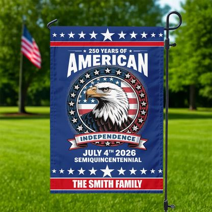 250 Years of American Independence - Personalized Garden Flag for Family
