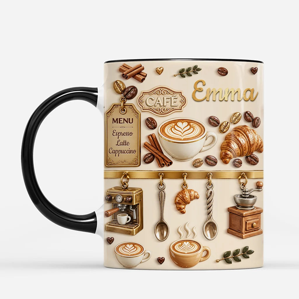Personalized Life Happens Coffee Helps Mug - Custom Ceramic Coffee Cup Keepsake Gift for Coworker & Best Friend