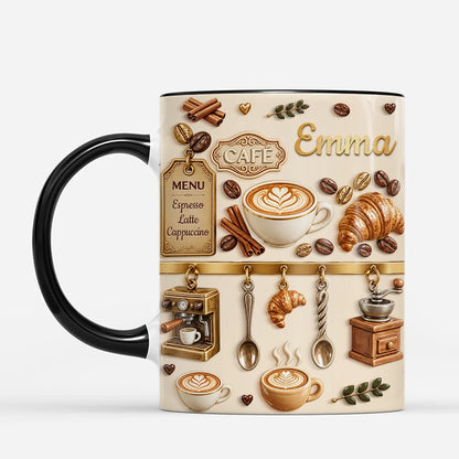 Personalized Life Happens Coffee Helps Mug - Custom Ceramic Coffee Cup Keepsake Gift for Coworker & Best Friend