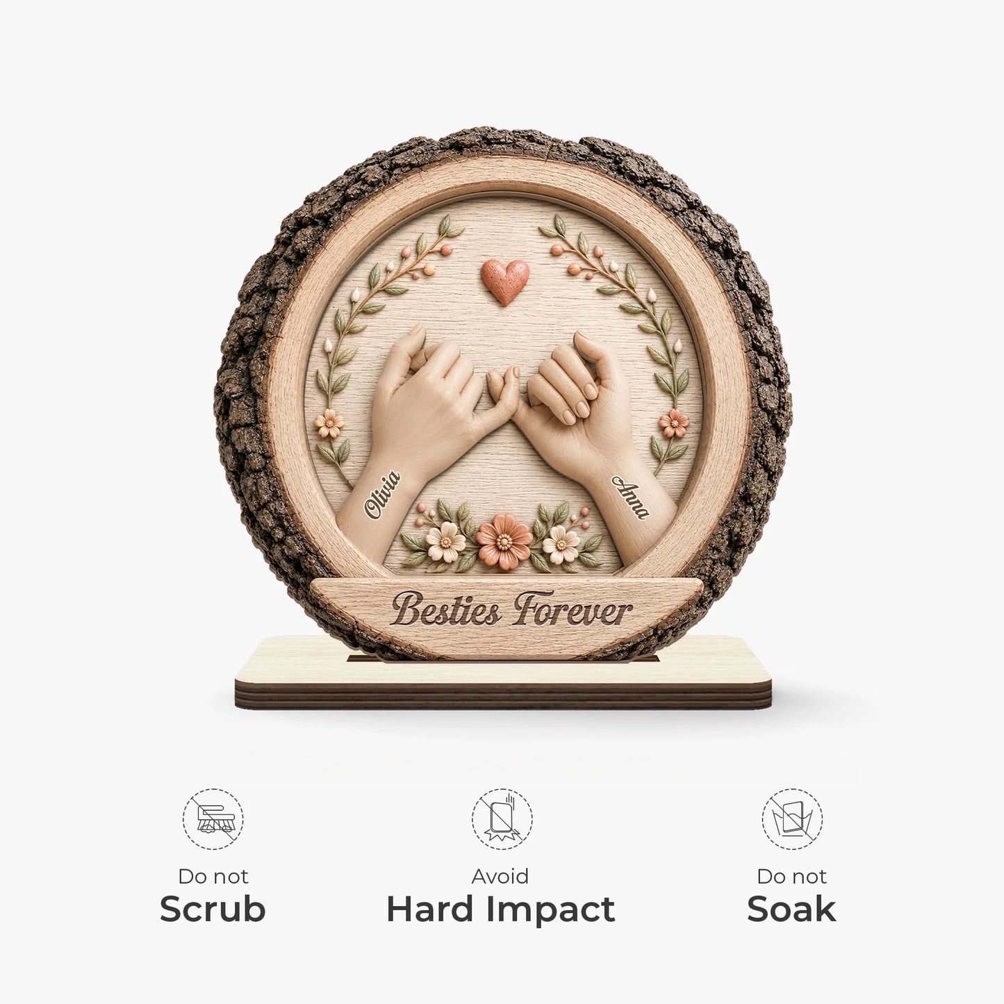 Wood Sign gift-ready design for Best Friends
