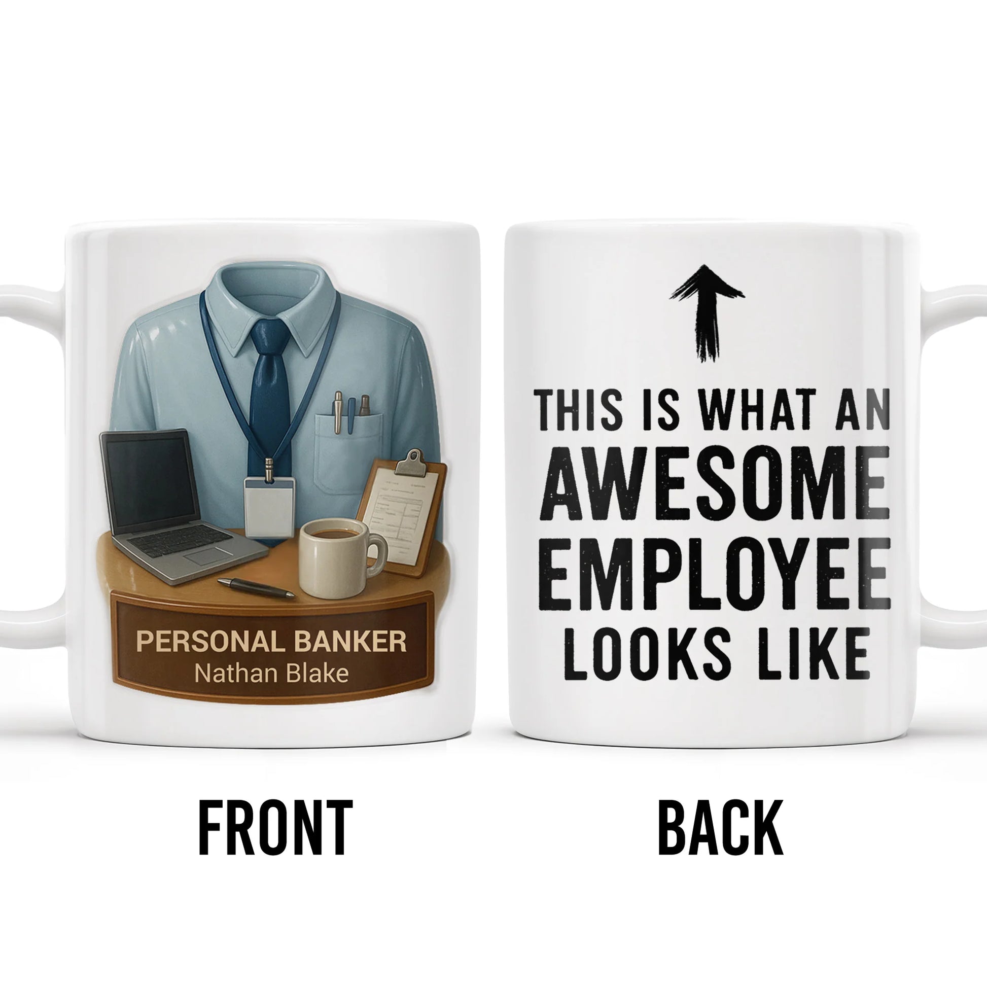 Mug material and size view - Custom Employee Appreciation Mug