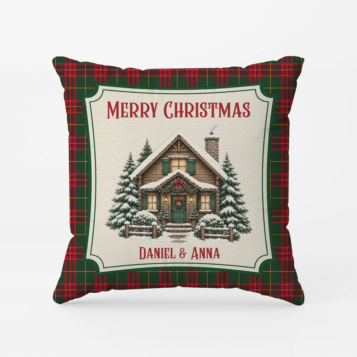 Personalized Our First Christmas Mr & Mrs Pillow - Custom Newlywed Winter Wedding Keepsake Gift for Couples