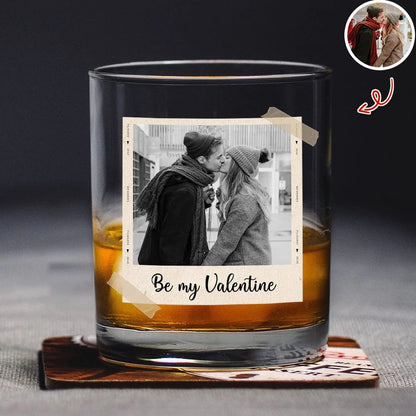 Together Forever Personalized Whiskey Glass for Husband - Custom Photo Rocks Glass Valentine Gift