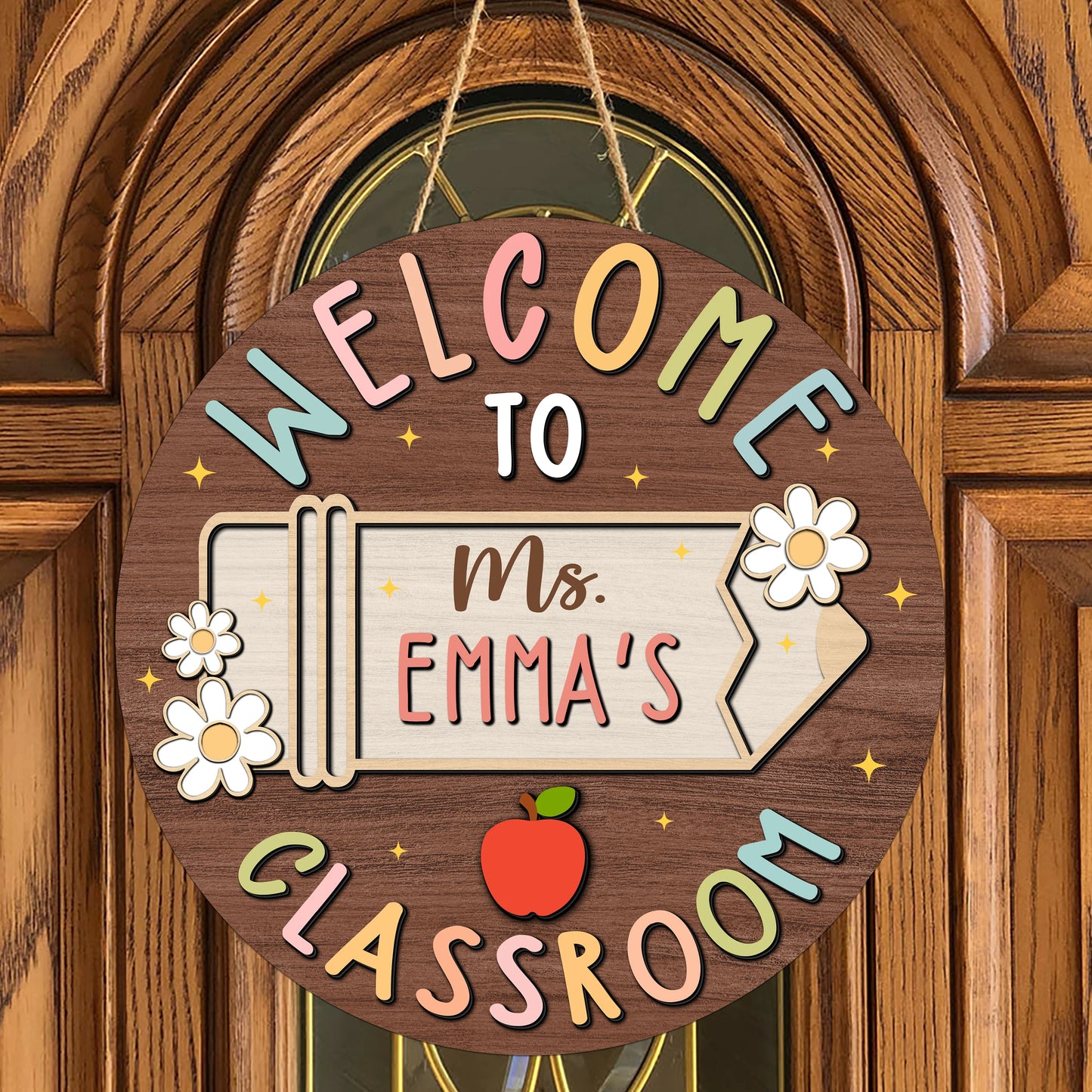 Personalized Teacher Door Sign for Teacher with personalized design details for meaningful gifting image 6