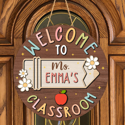 Personalized Teacher Door Sign for Teacher with personalized design details for meaningful gifting image 6