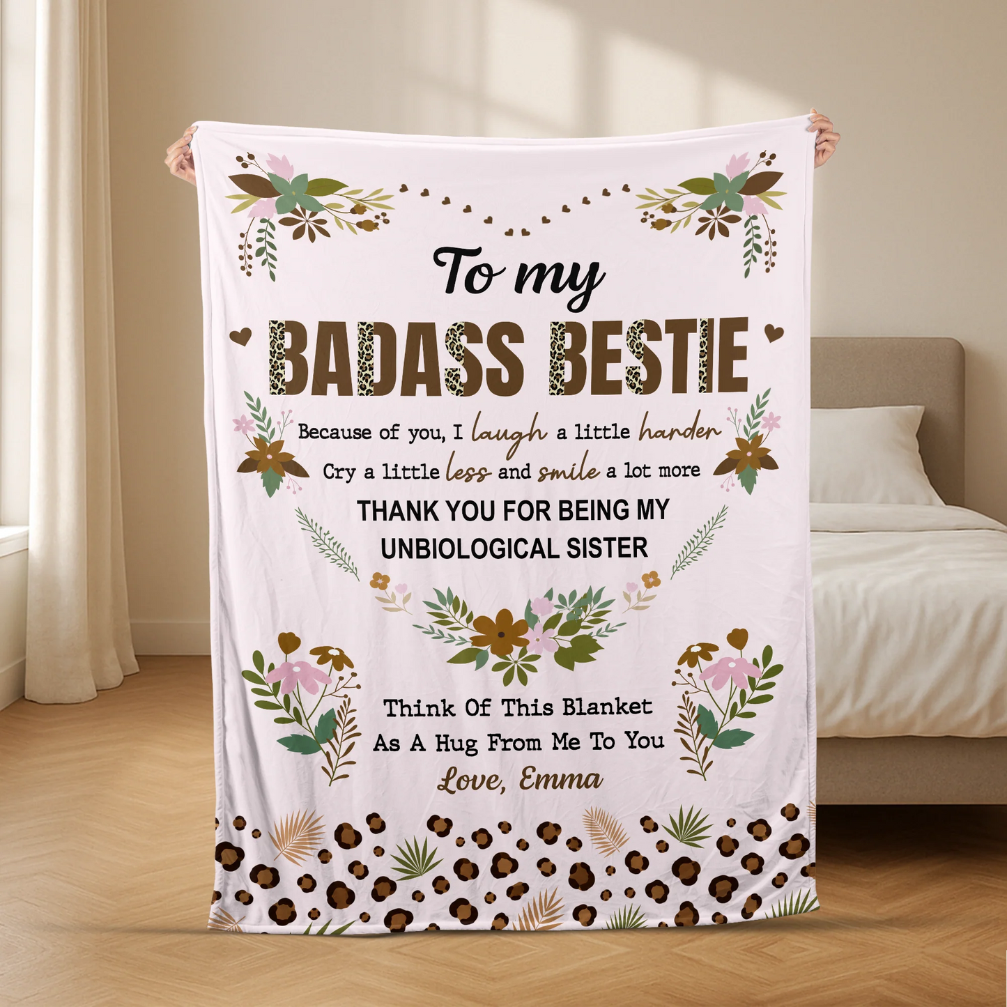 Personalized Best Friend Blanket personalization view for Best Friends