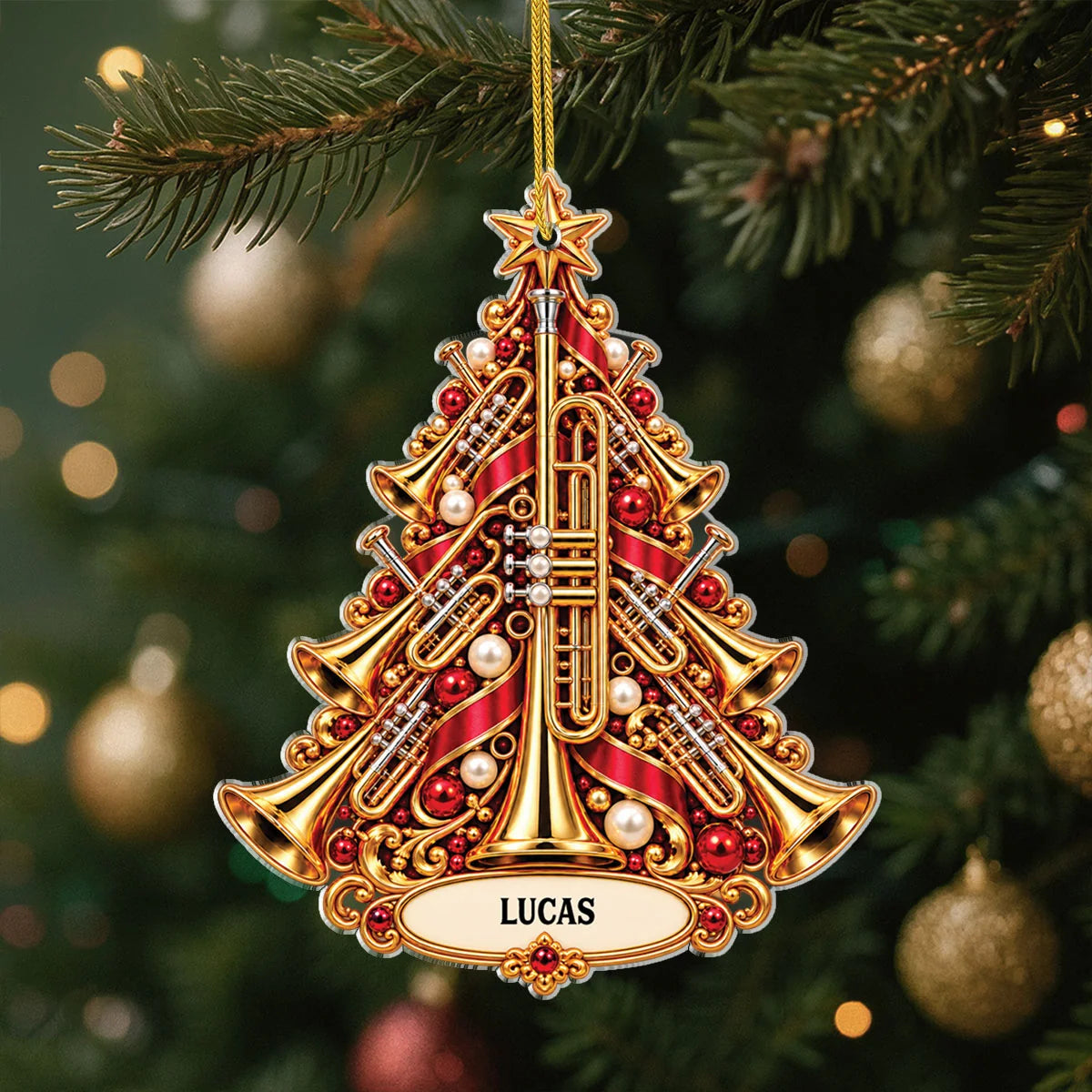 Personalized Musical Instrument Ornament - Custom Music Lover Christmas Keepsake Decor