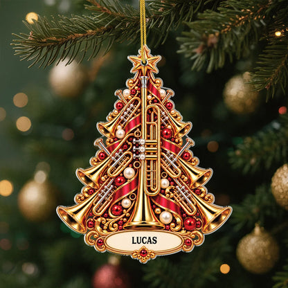 Personalized Musical Instrument Ornament - Custom Music Lover Christmas Keepsake Decor