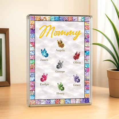 Personalized Mom Acrylic Plaque - Custom Butterfly Keepsake for Grandma