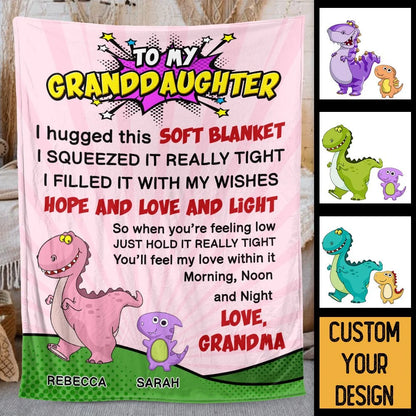 Personalized Grandson Blanket for Daughter/Granddaughter with personalized design details for meaningful gifting image 8