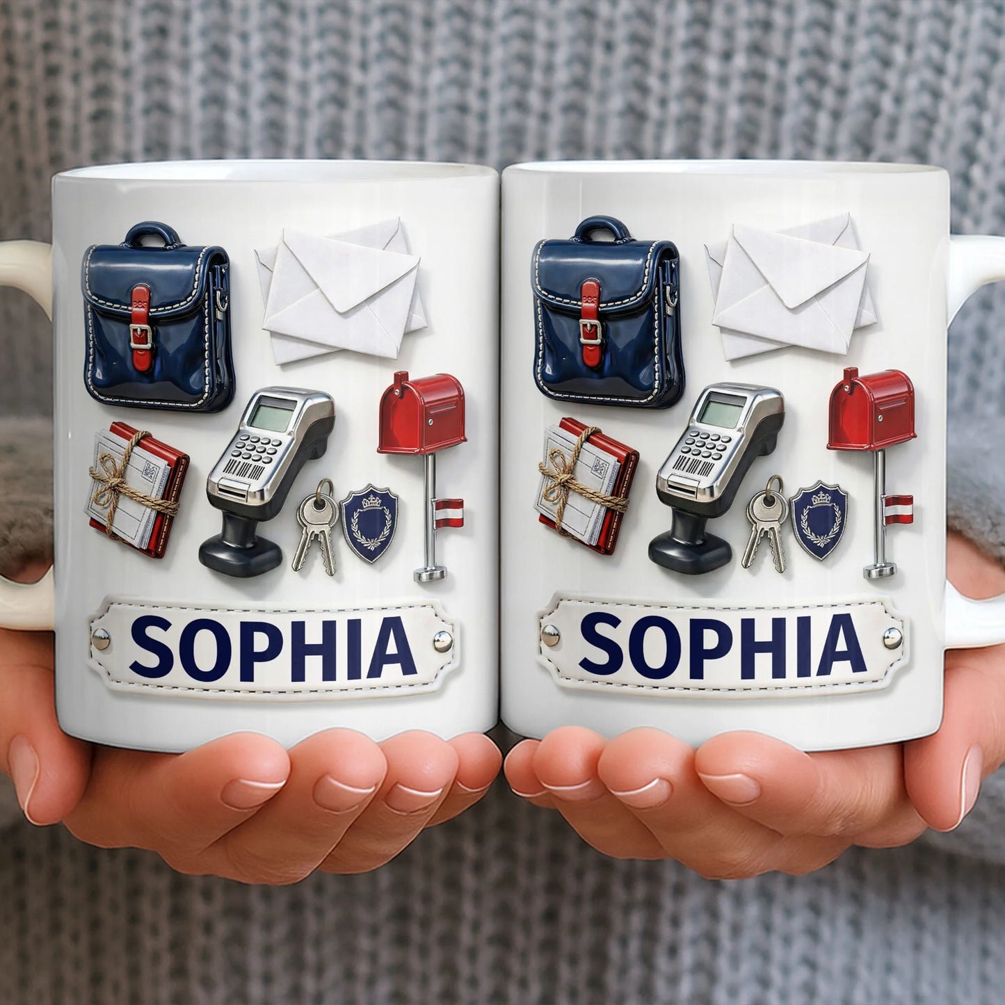 Mug material and size view - Personalized Professional Coffee Mug