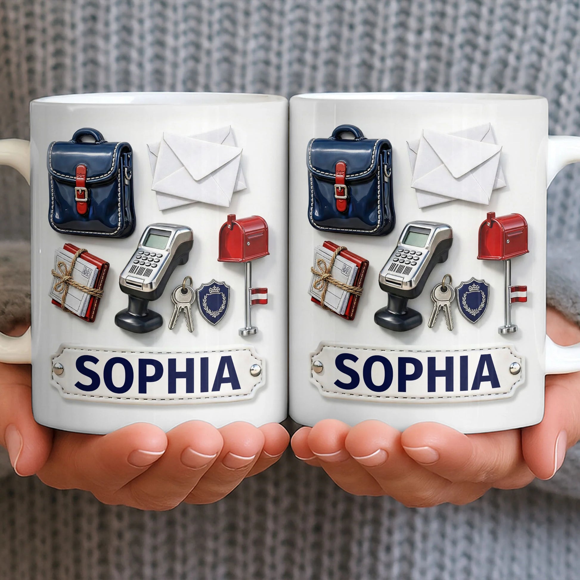 Mug material and size view - Personalized Professional Coffee Mug
