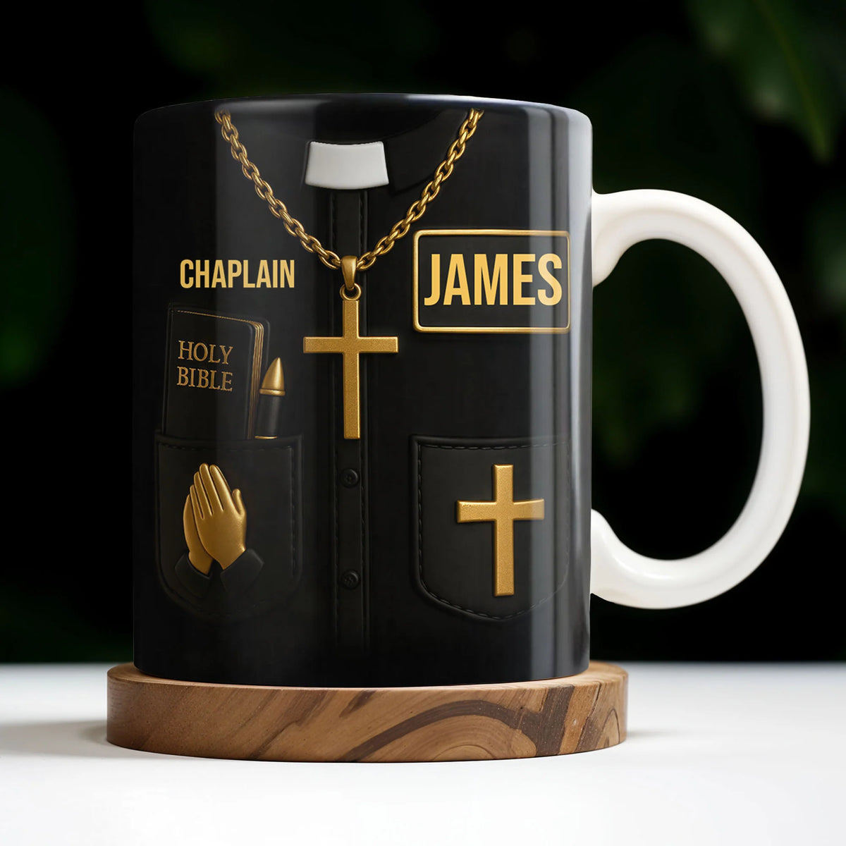 Faith & Dedication Clergy Uniform Personalized Mug - Custom Pastor Appreciation Gift