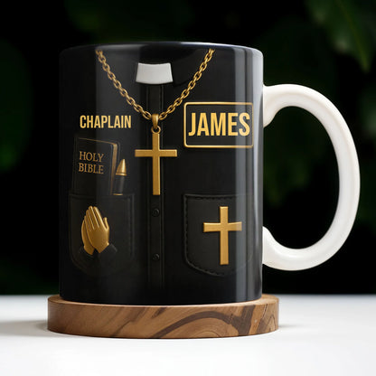 Faith & Dedication Clergy Uniform Personalized Mug - Custom Pastor Appreciation Gift