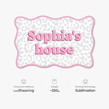 Custom House Name Shaped Doormat - Personalized Gift for Best Friends