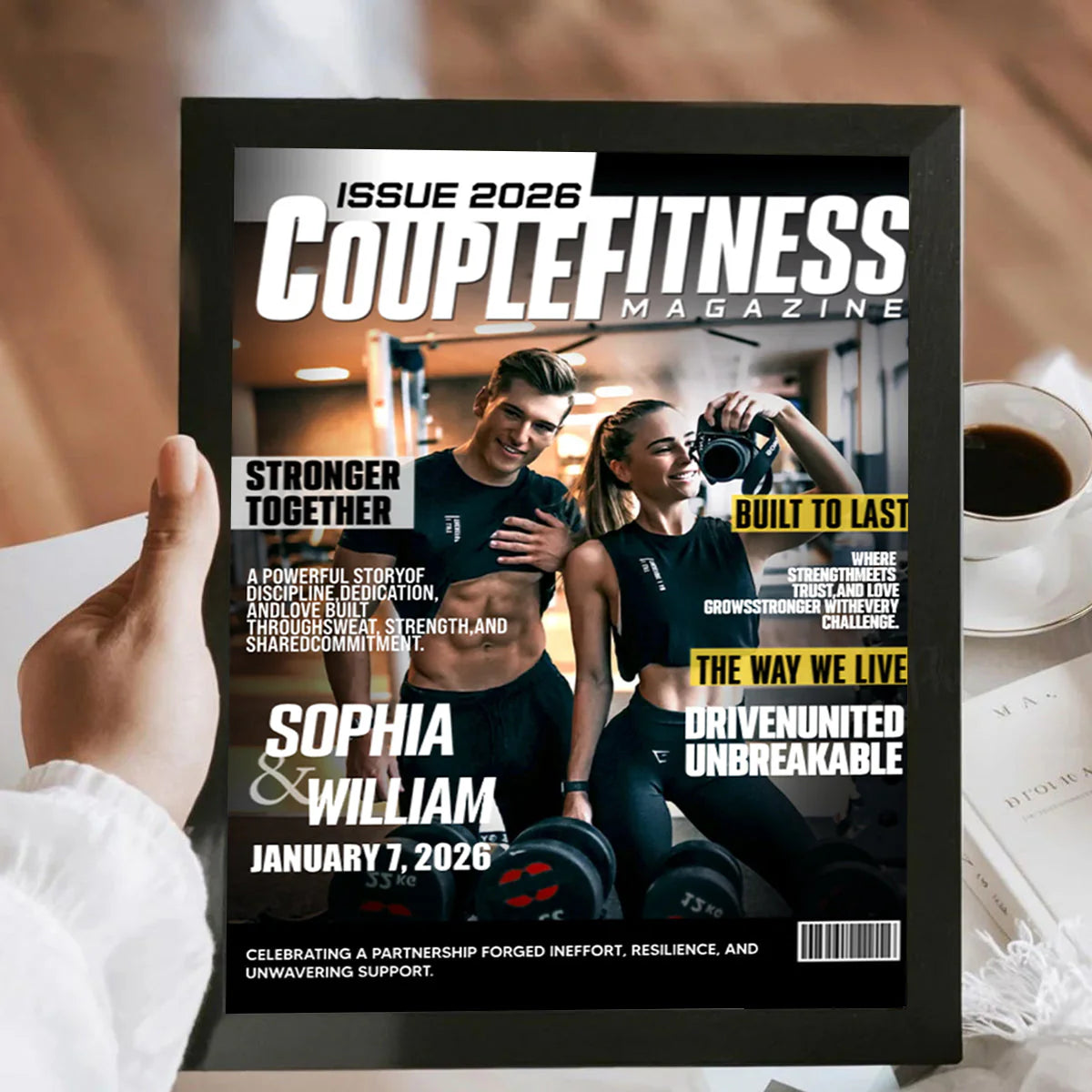 Custom Gym Couple Canvas personalization view for Couples