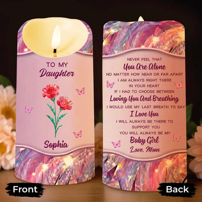 To My Daughter, Flowers And Butterflies Love Message