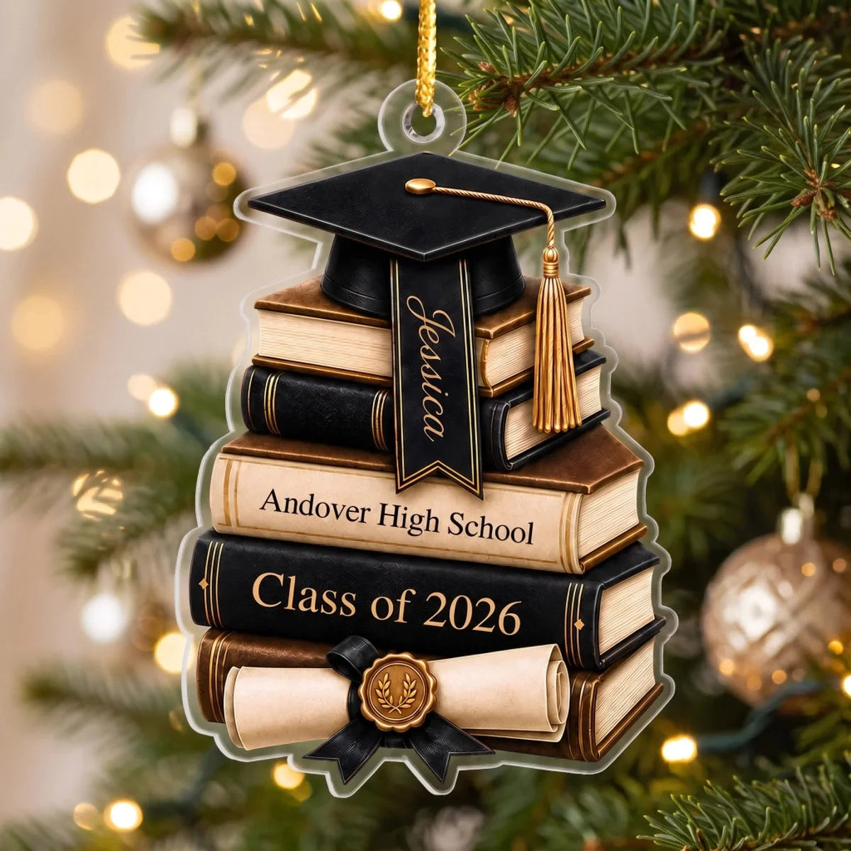 Personalized Graduation Acrylic Ornament - Custom Senior Keepsake Gift for Daughter & Son