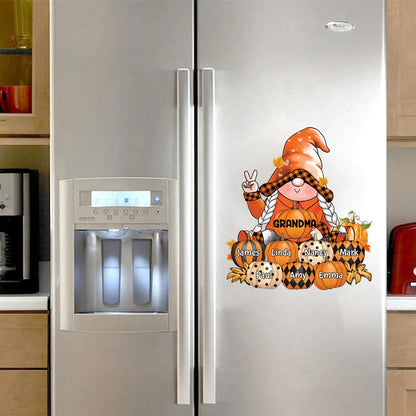 Nana's Pumpkins Personalized Fall Decal - Custom Grandkids Gnome Sticker for Grandma