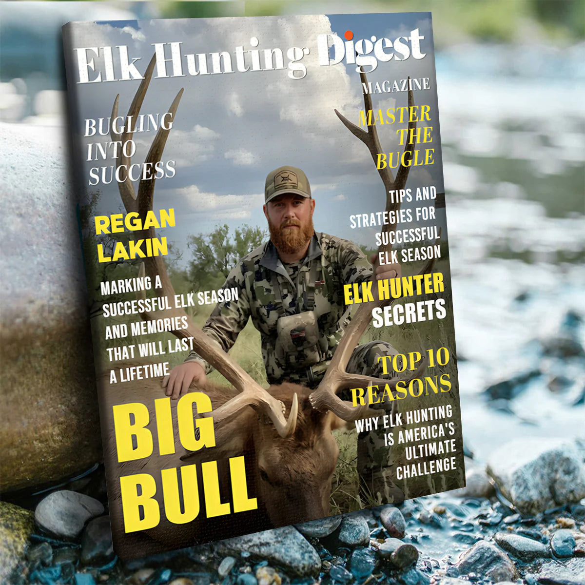 Canvas / Poster material and size view - Custom Elk Hunting Digest Canvas