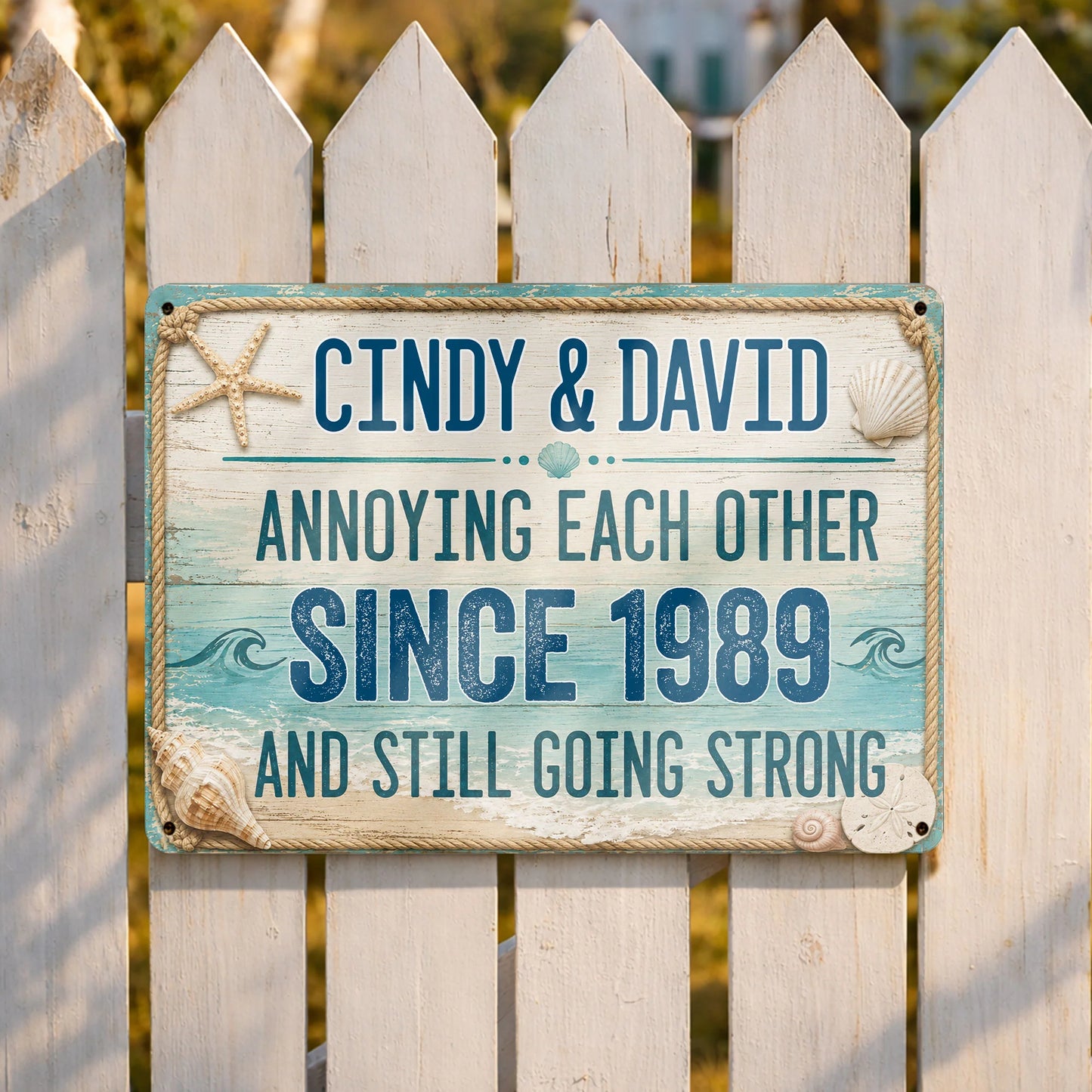 Custom Annoying Each Other Since Couple Metal Sign personalization view for Couples