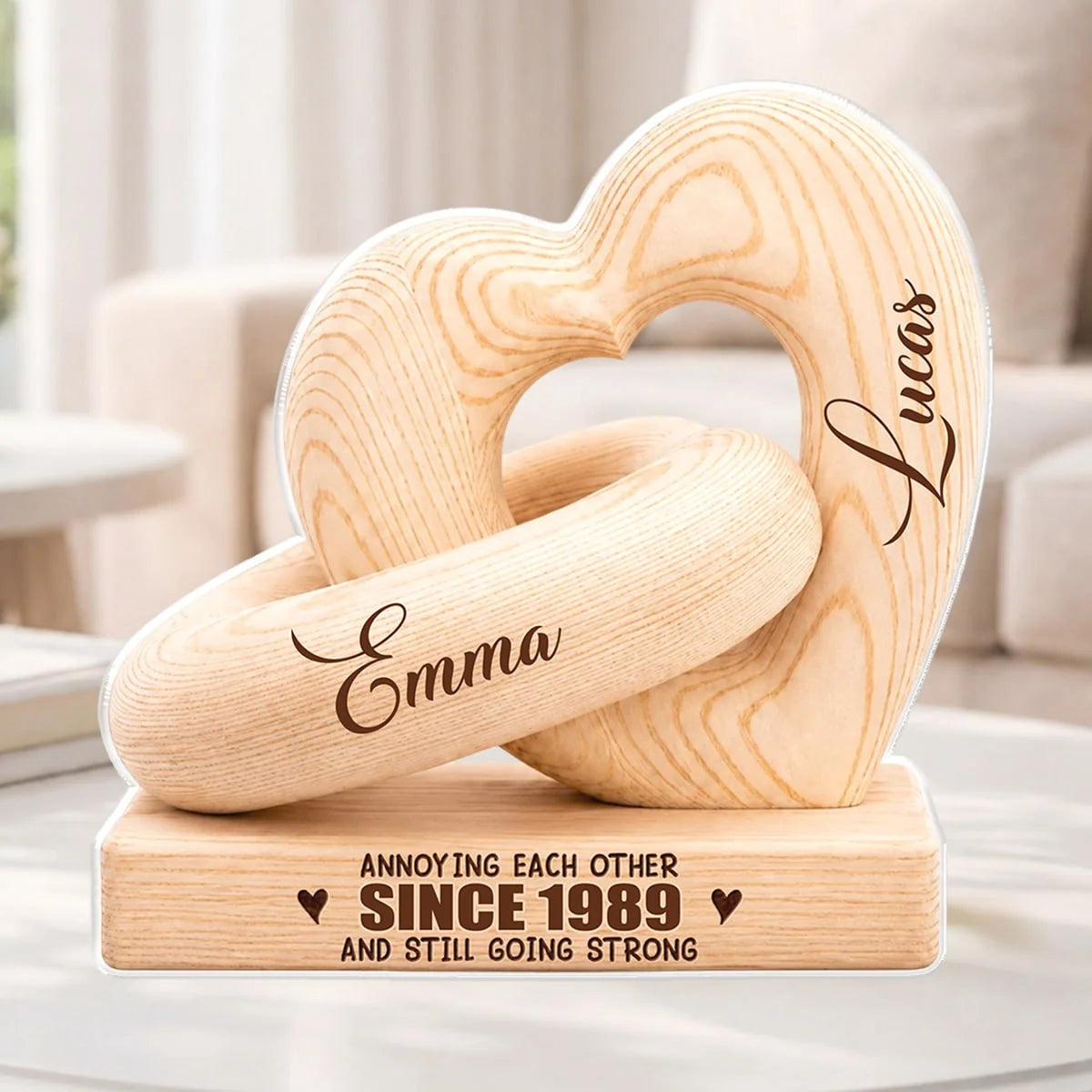 "Annoying Each Other Since" Personalized Acrylic Plaque - Custom Couple Gift for Anniversary