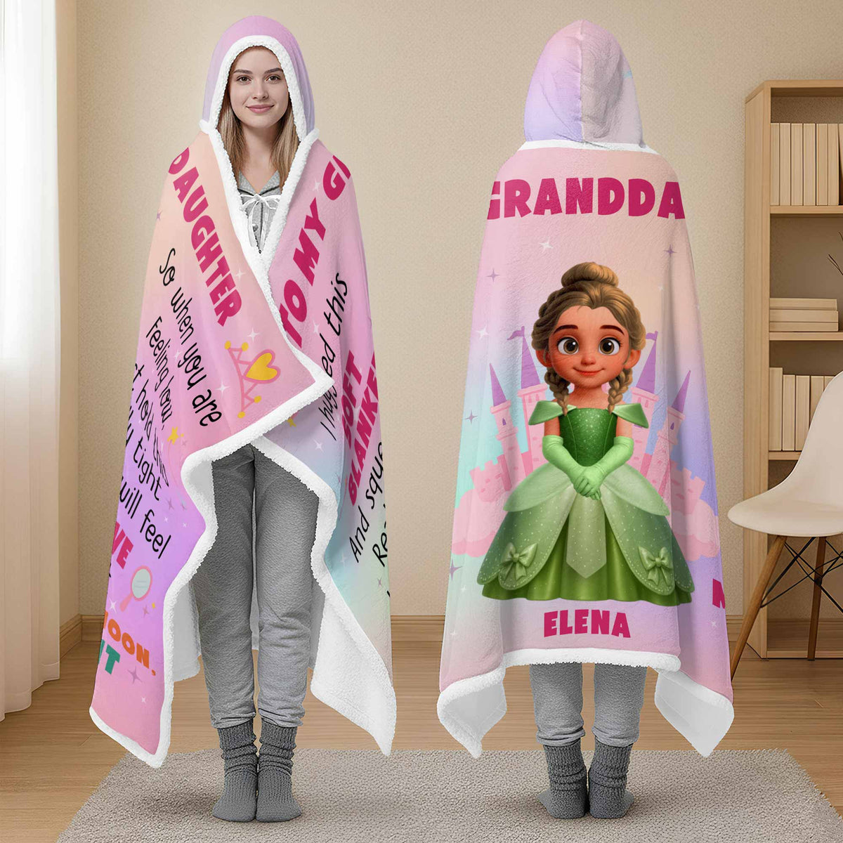 To My Granddaughter Princess And Castles Blanket
