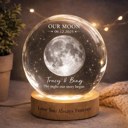 Custom Moon Phase Night Light personalization view for Couples