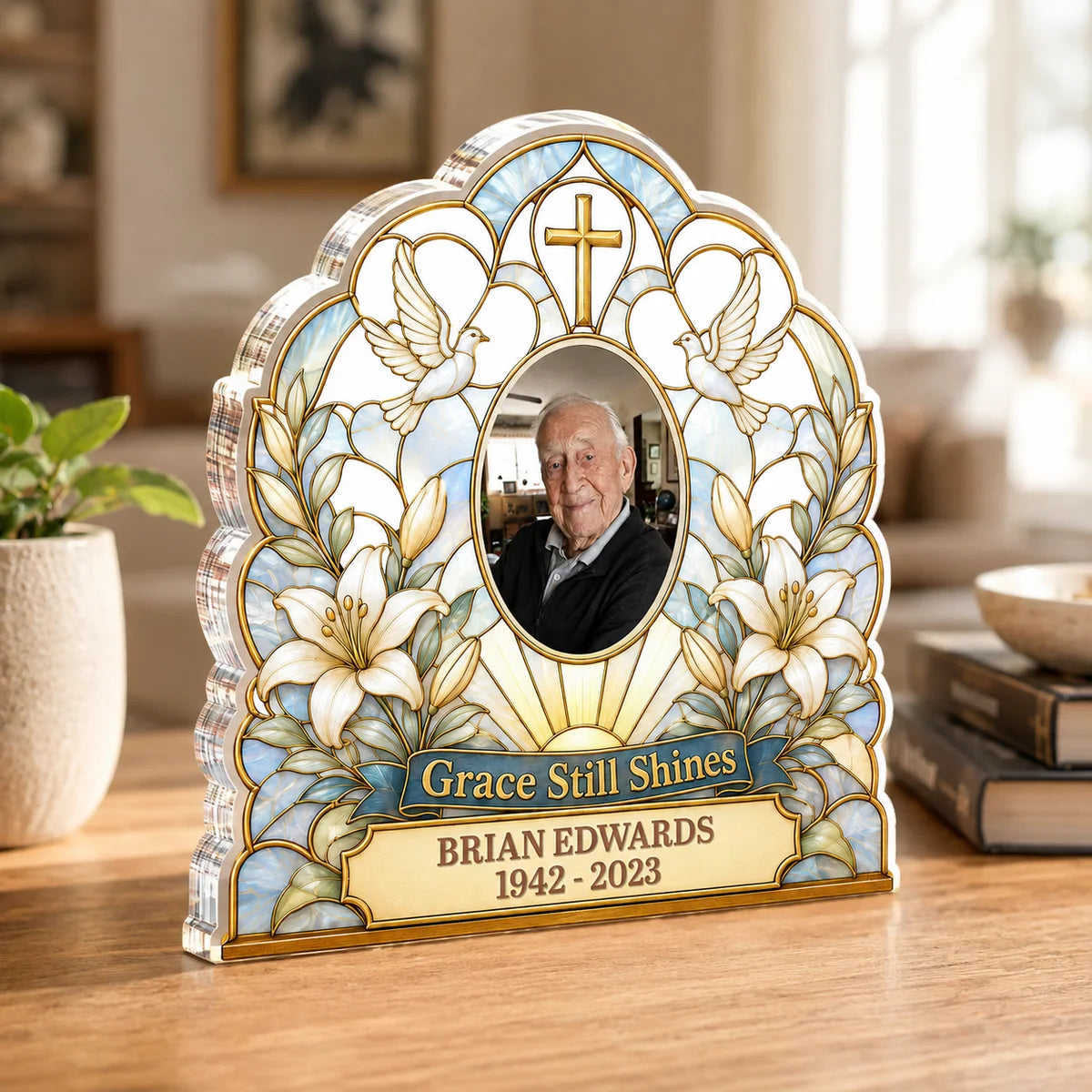 Grace Still Shines Memorial Personalized Acrylic Plaque - Custom Family Bereavement Remembrance Gift