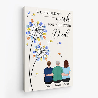 "I Couldn't Wish For A Better Mom" Personalized Canvas / Poster - Custom Wall Art Gift for Parents