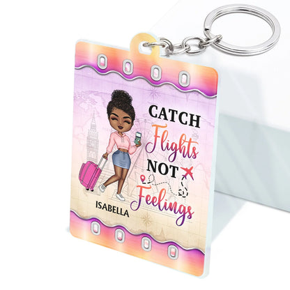 Personalized Travel Acrylic Keychain personalization view for Yourself