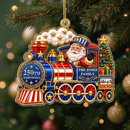Holiday Express Personalized Christmas Train Acrylic Ornament - Custom Holiday Keepsake for Family