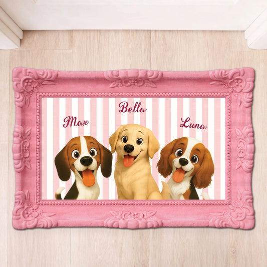 Personalized Dog Doormat - Custom Pet Name Entryway Mat for Dog Lovers