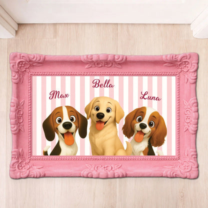 Personalized Dog Doormat - Custom Pet Name Entryway Mat for Dog Lovers