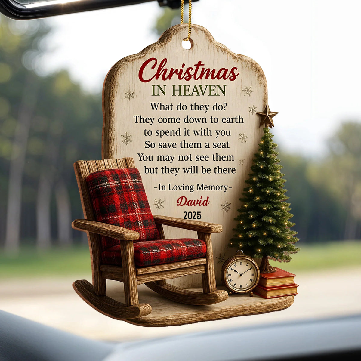 Christmas In Heaven, Save Them A Seat Rocking Chair Decor